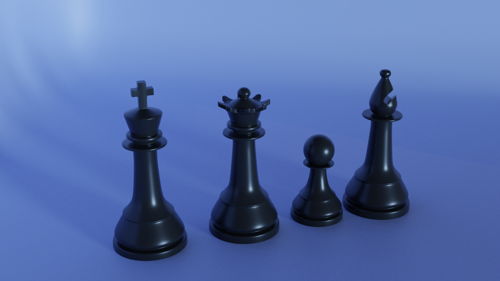 Chess Pieces King - Queen - Bishop - Pawn preview image